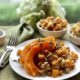 Butternut Squash with Barley and Chickpeas