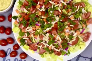 Quick Weeknight Salad with Avocado Dressing