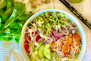 Triple Radish and Edamame Salad