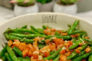 Green Beans with Red Peppers and Shallots